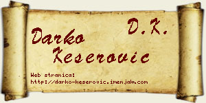 Darko Keserović vizit kartica